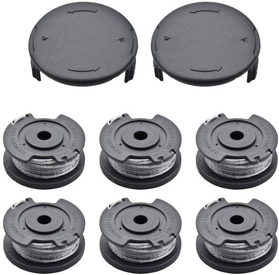 6 stuks Spool - 2 hoes - geschikt voor Bosch Easy Gras Cut 18 V 23 26 18 Strimmer Bijlagen - Onderdeelnummer F016800569 F016800385