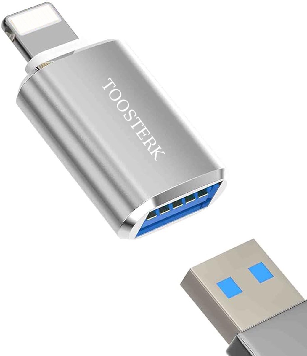 OTG-adapter USB 3.0 – Gegevensoverdracht, U-schijf, muis- en toetsenbordconverter – Zilver