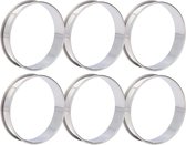 Allecto Plus - Set de 6 Bagues à crumpet en acier inoxydable - Pour muffins, omelettes et gâteaux - Facile à assembler et à nettoyer - 10 cm.