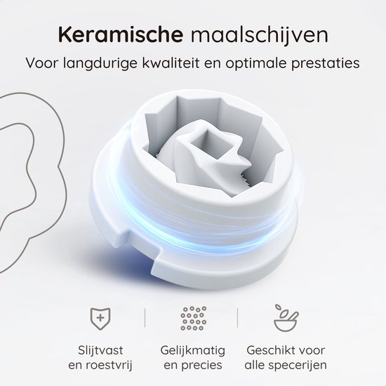 Elektrische zout- en pepermolenset met opbergbasis, roestvrijstalen oplaadbare zout- en pepermolenset met 127 ml grote capaciteit, 4,6 cm brede mond, verstelbare grofheid, ideaal voor keuken Elektrische zout- en pepermolenset met opbergbasis, roestvrijstalen oplaadbare zout- en pepermolenset met 127 ml grote capaciteit, 4,6 cm brede mond, verstelbare grofheid, ideaal voor keuken