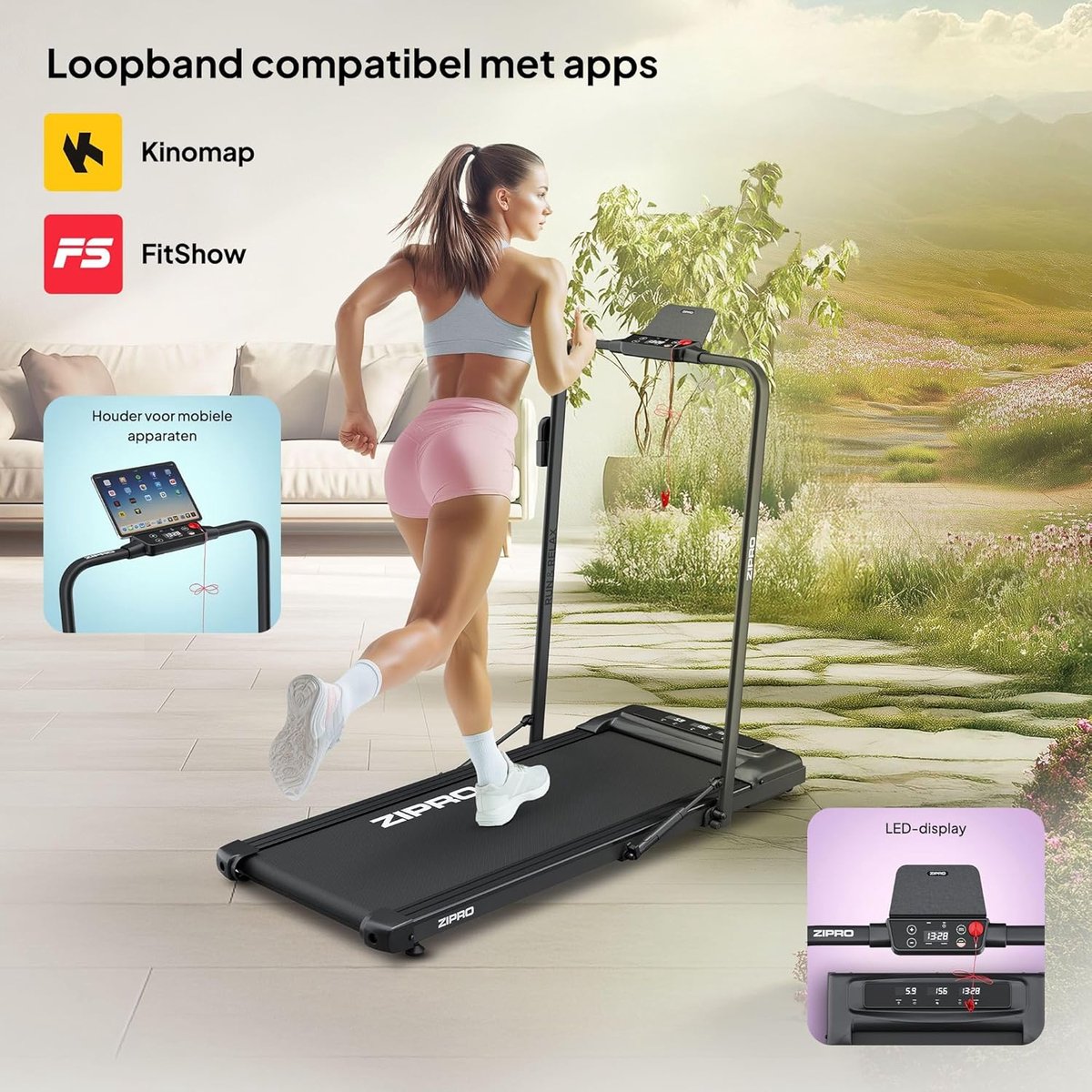 Afbeelding 3 van Loopband Inklapbaar - Hometrainer - Crosstrainer Fitness