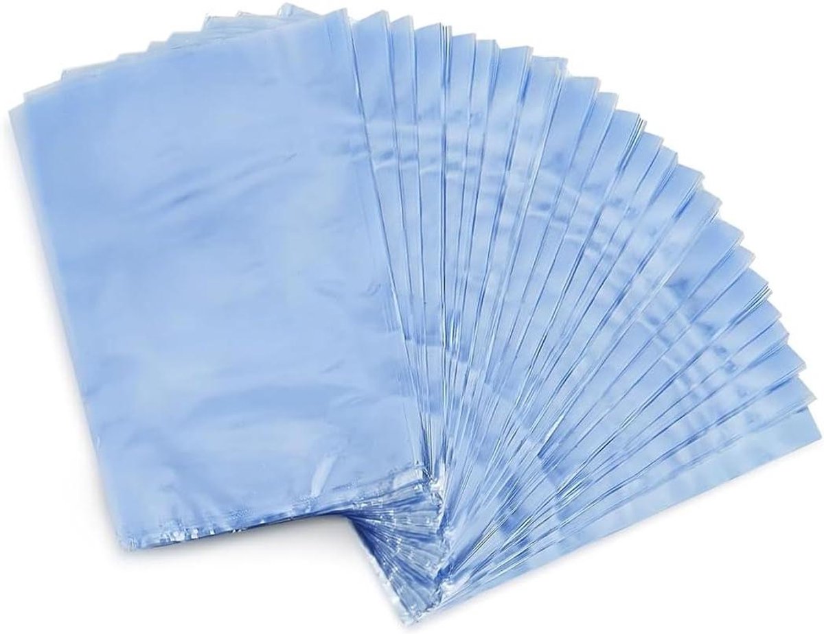 Inovra - 200 stuks krimpschoenen 10 x 15 cm - waterdichte krimpfolie zak voor zeep, badbommen, schoenen - DIY verpakking met zoekwoorden: verpakken, handwerk . - Verpakkingspapier