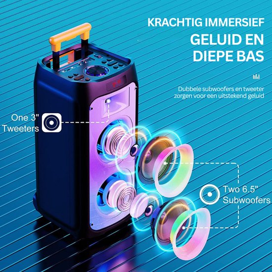 MKSS® Party Speaker - Bluetooth Box - Partybox — afbeelding 2