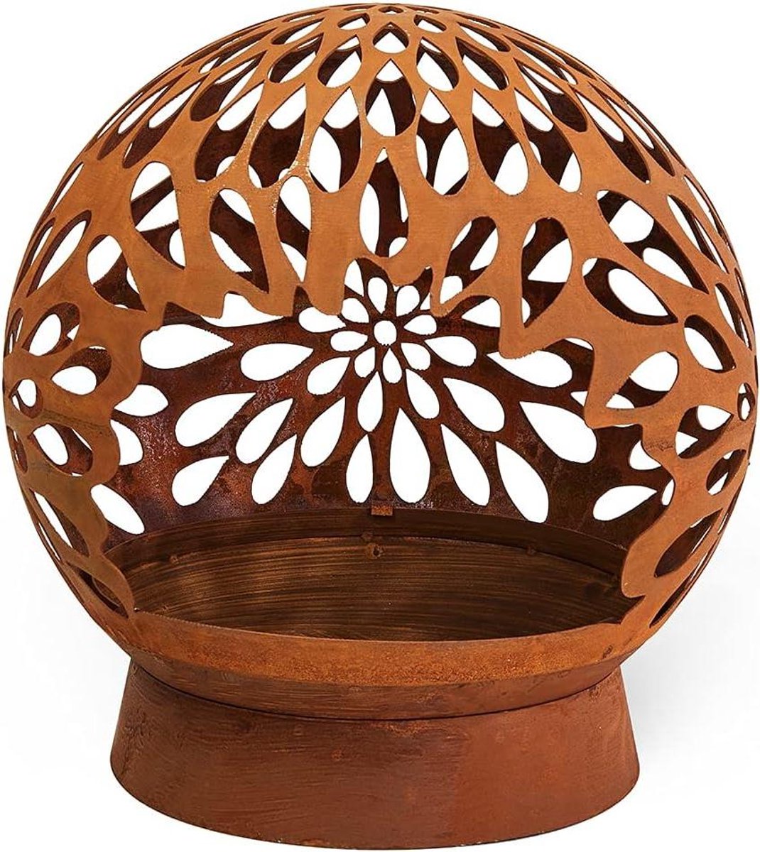 Fire Basket Fire Bowl Fire Ball Removable with Insert 52 x 52 x 40 cm Hypnotic Raindrops Garden Decoration Gift Idea
