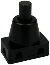 Drukschakelaar ⌀8mm OFF-ON - Enkelpolige - Inbouw - 2A/250V - Zwart