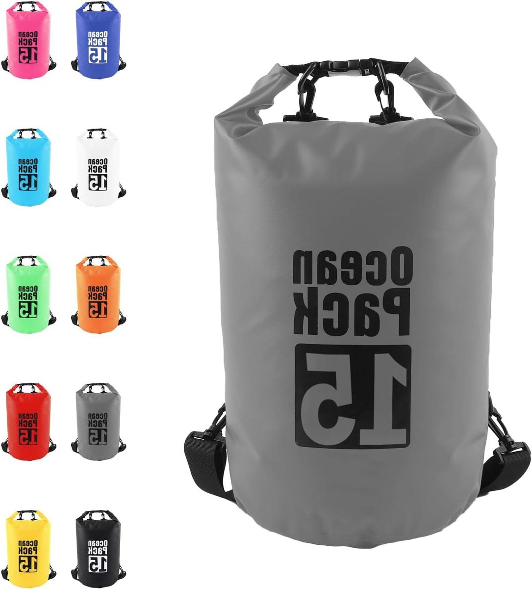 15L Waterdichte Dry Bag grijs