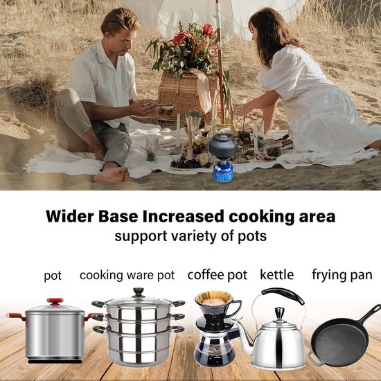 Gas Stove (Gas Cylinder Not Included) - Foldable Portable for Outdoor Camping, Mountaineering, Hiking, Picnic Kitchen. — afbeelding 3