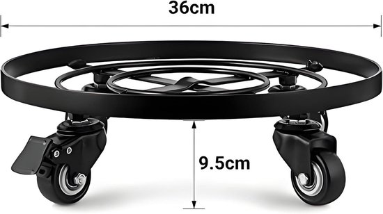Amagabeli 2 Pack van 14Metalen Plantenroller Houder op Wielen Amagabeli 2 Pack van 14Metalen Plantenroller Houder op Wielen