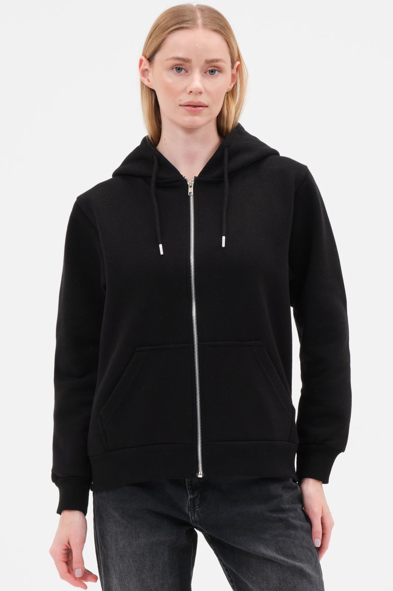 Smith & Solo vest met rits dames - sweatwest met capuchon - hoodie - Zwart XL