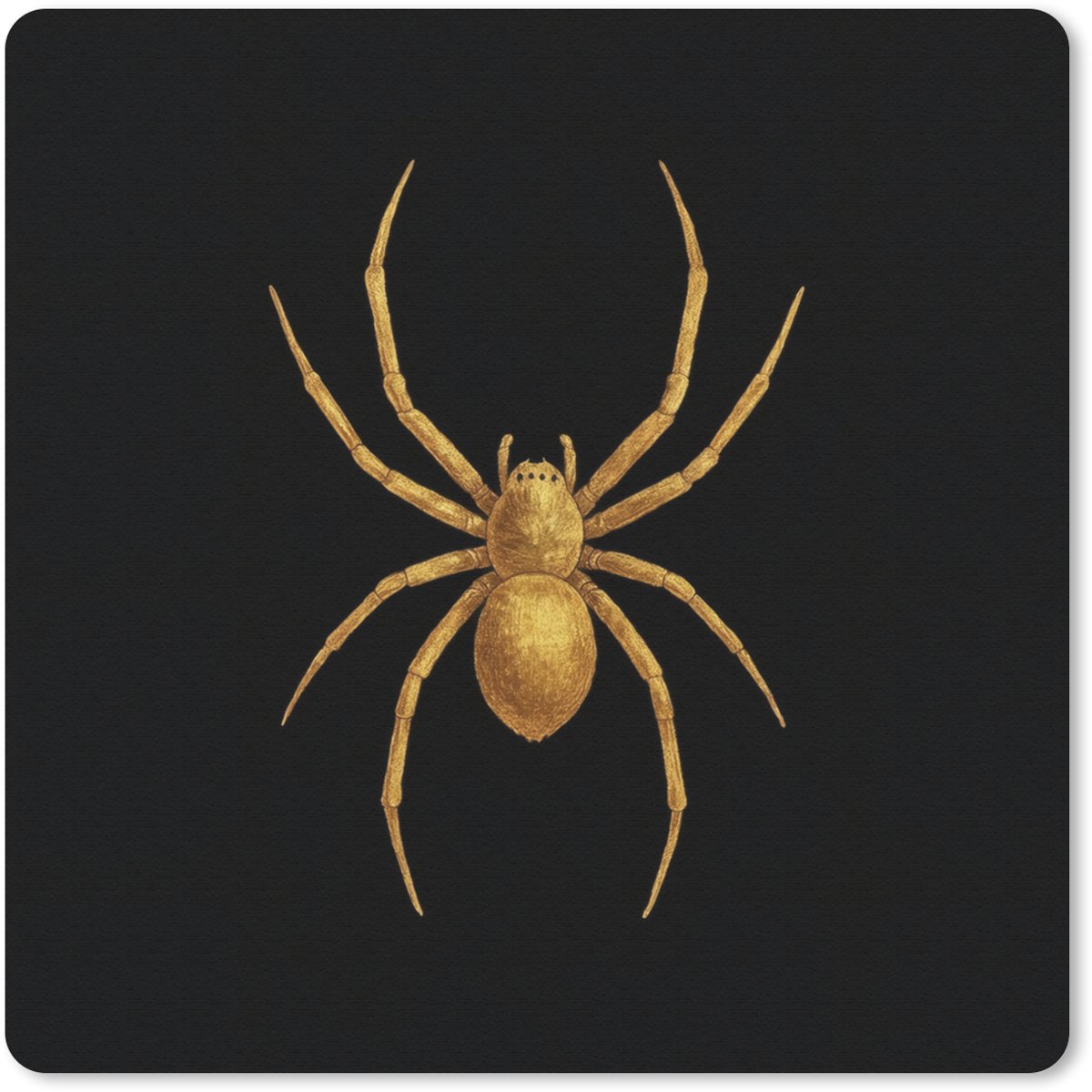 Muismat 20x20 cm - Mousepad Spin - Goud - Minimalistisch - Poten - Muismatten