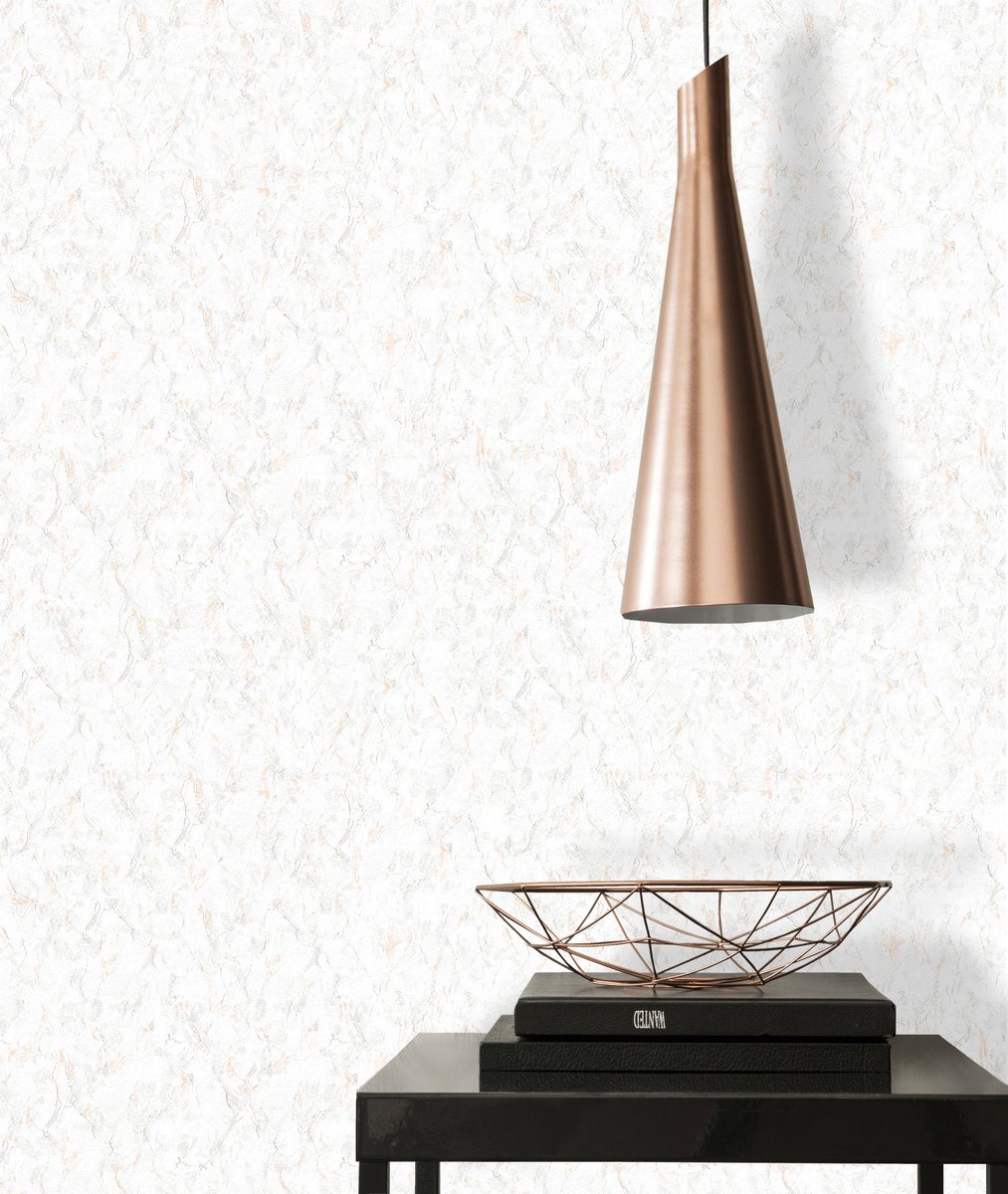 Marmer behang Behang marmer Marmerlook behang Behang woonkamer Papiertapete Beige / Creme Grijs Wit 727718 | Online behang winkel