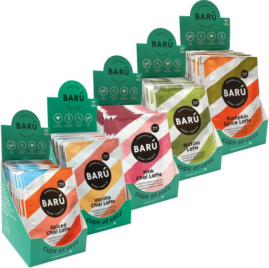 BARÚ Latte Sachets Mix - 5 x 12 zakjes - 60 porties