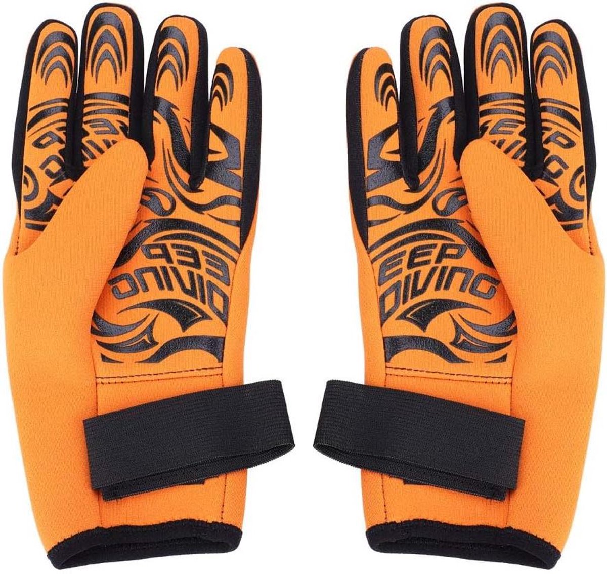 Allecto Plus - Neopreen Duikhandschoenen 2MM voor Volwassenen - Houden Warm - Antislip - Duiken - Zwemmen - Snorkelen - Oranje - Maat L