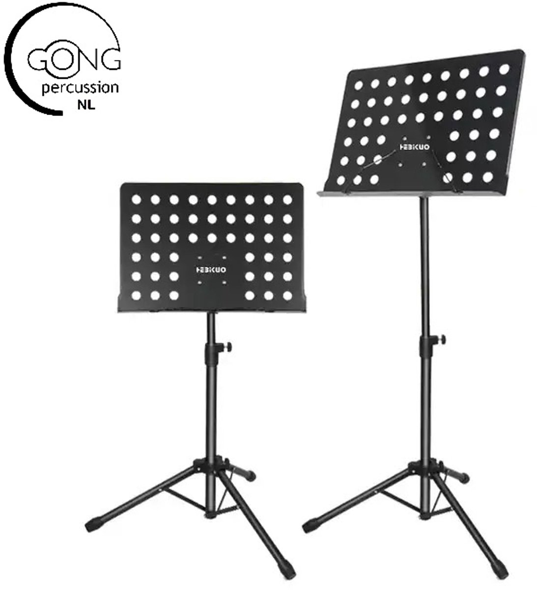 GP-P24 : ruime Podium / orkest lessenaar, zwart, hoogte tot 110cm, blad 50x35cm