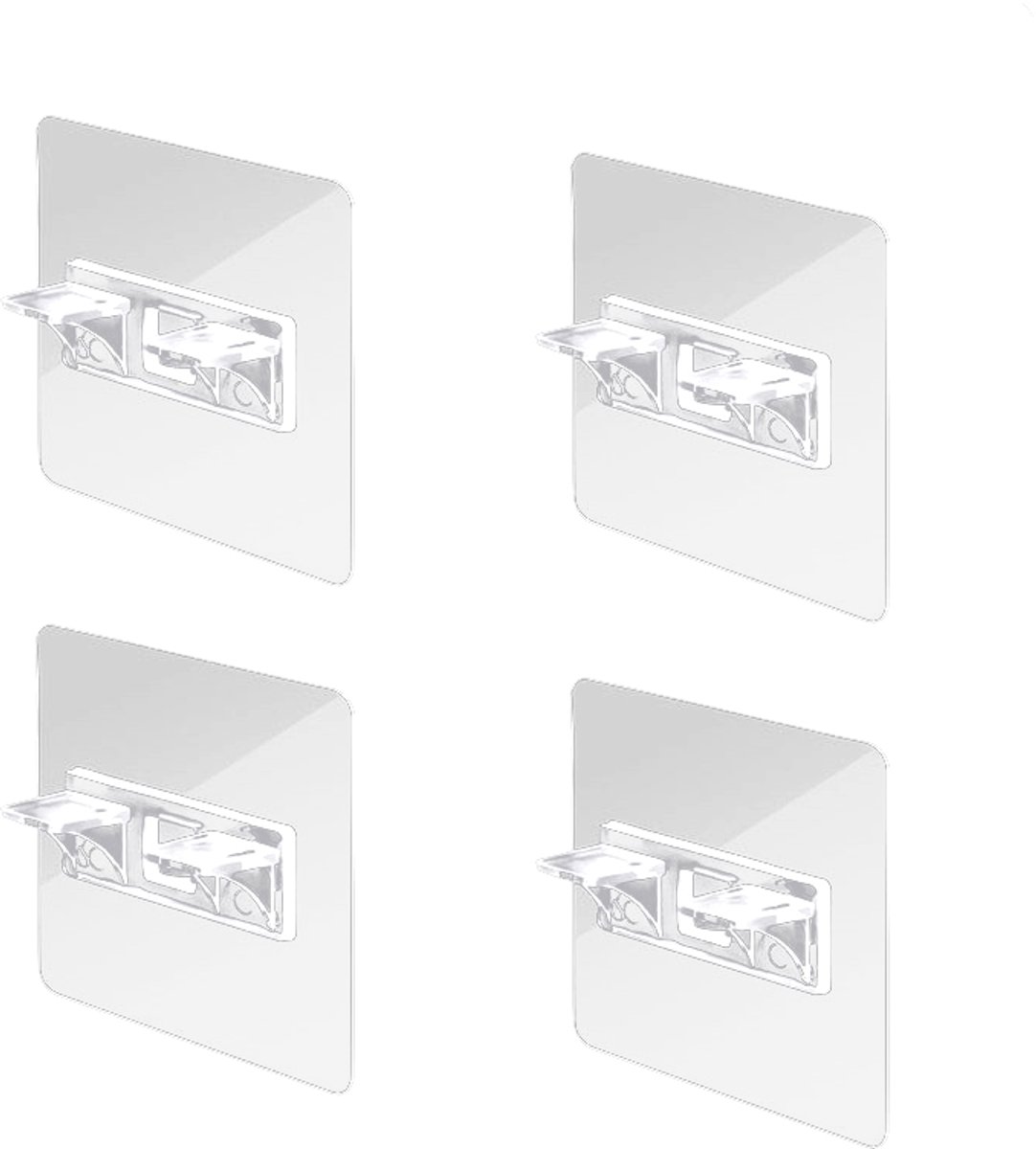 Zelfklevende plankdragers - Beugels voor planken 4-pack