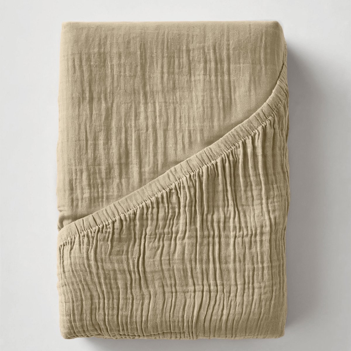 Zelesta Mousseline Hoeslaken - 180x200 cm - Sand - BSCI & OEKO-TEX