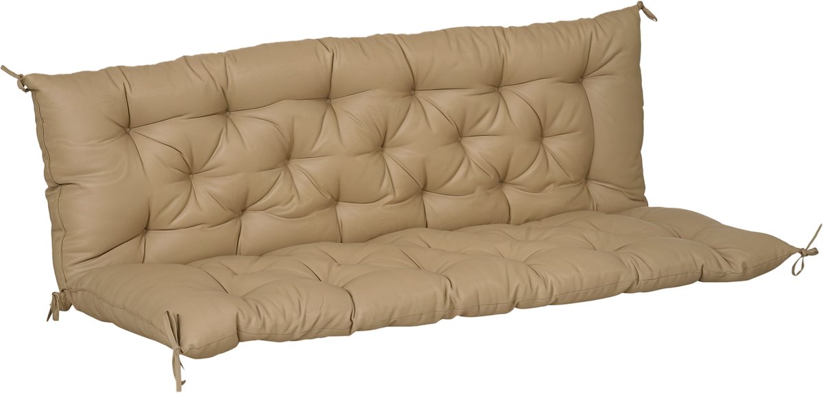 Outsunny-Bankauflage-Polyester, Schaumstoff--98L x 150B x 8T cm-Khaki