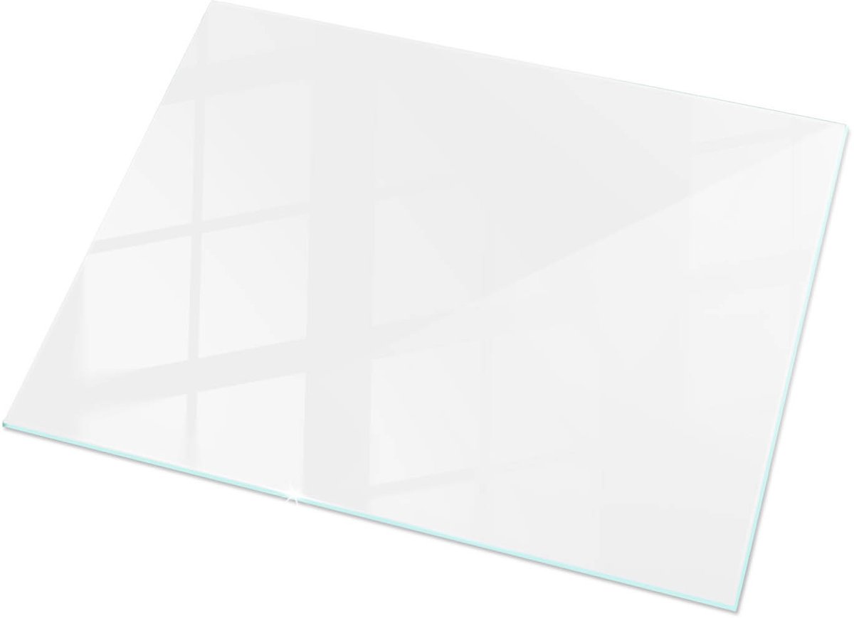 Tulup Tafelblad Glas - Kleur Wit Glad Glazen Tafelblad - 120 cm x 80 cm - Wit Glazen Plaat - Rechthoekig Tafelblad Glas - Gehard Glazen Tafelblad Voor de Eettafel in de Eetkamer - Veiligheidsglas