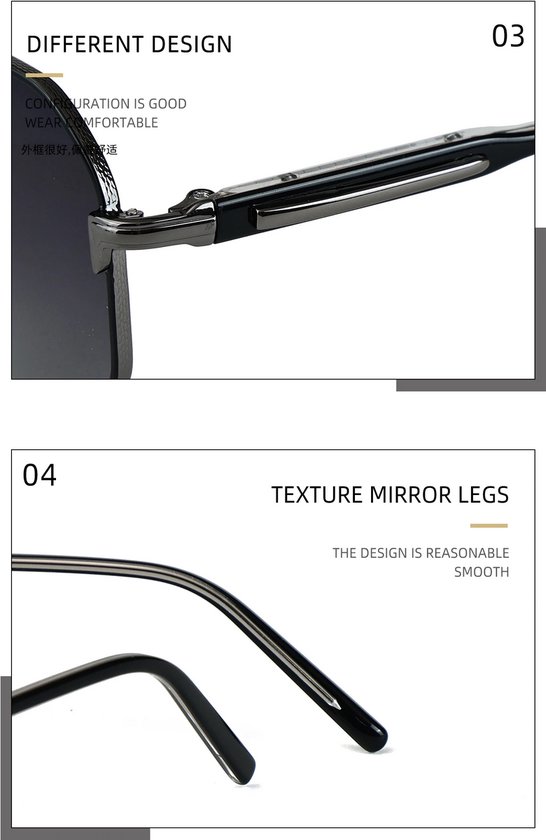 BUGOLINI Orion - Gepolariseerde Zonnebril - Non Slip Design - UV400 - Comfortabele Neuspads - Gun Gray / Gradual Gray van BUGOLINI — afbeelding 3