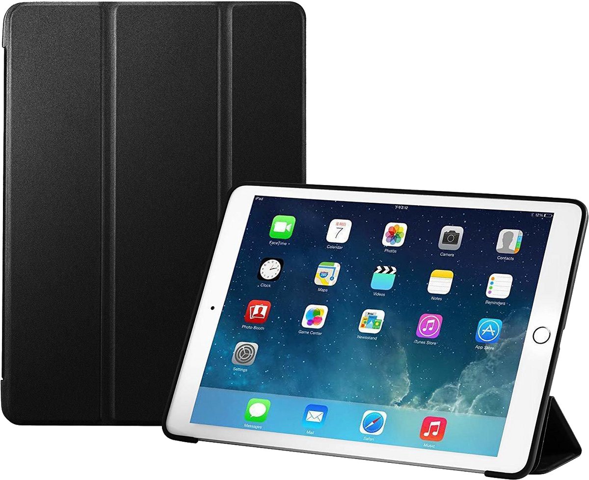 Geschik voor iPad-hoes 9,7 inch iPad 5/6 iPad Air 1/2 Smart Cover Case Zwart