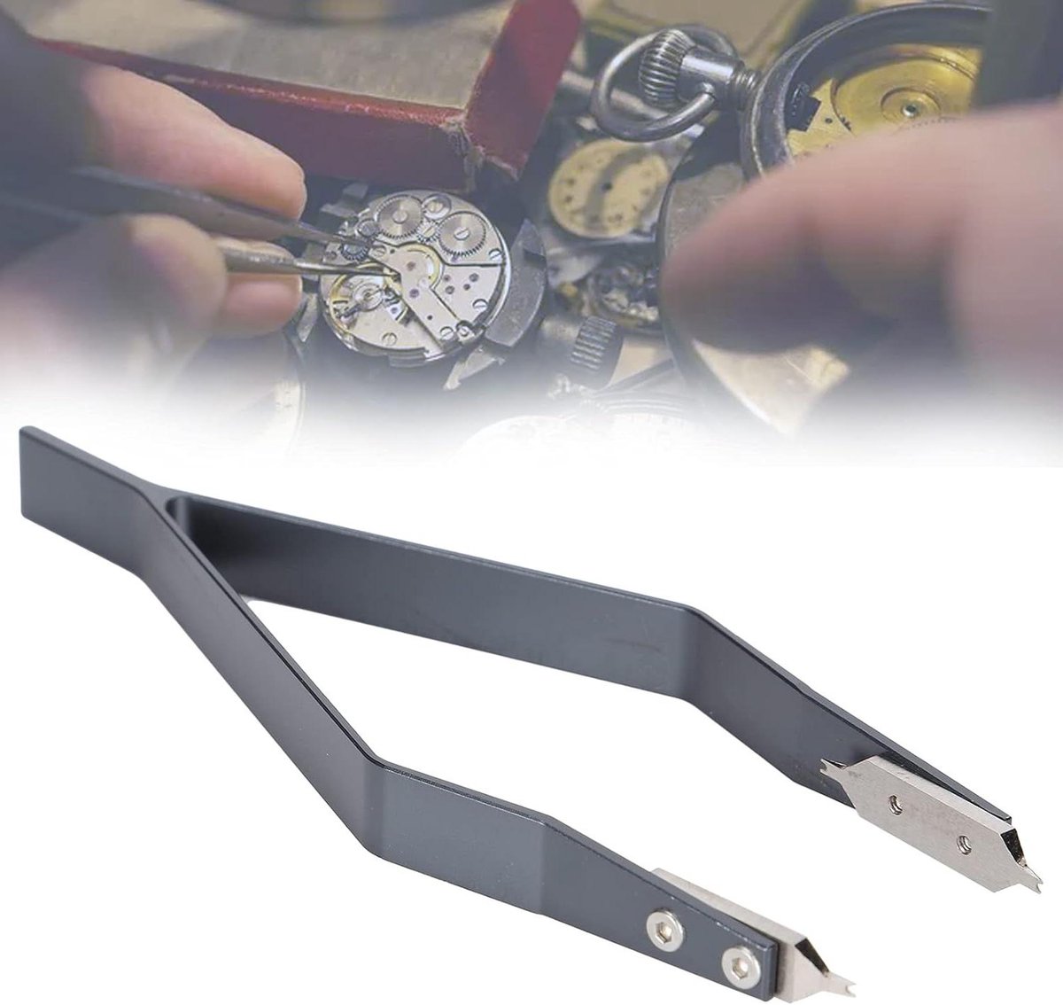 Allecto Premium - Horlogeveertanggereedschap voor het verwijderen en afstellen van horlogebanden - Praktisch en prachtig - V-vormige legering - Veerstangpincet