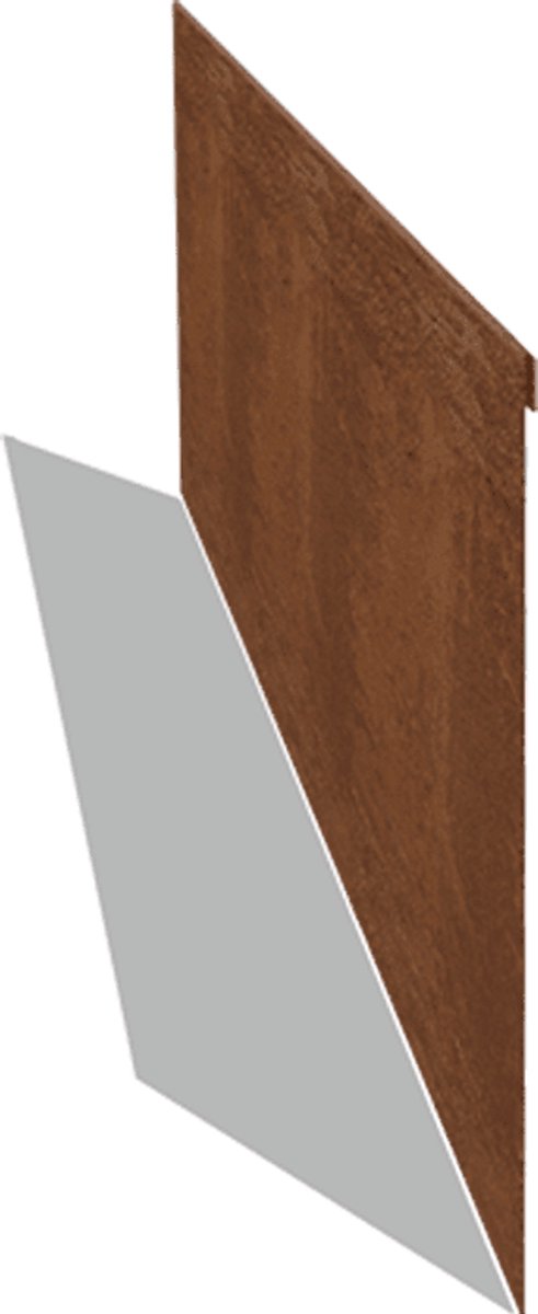 Cortenstaal borderrand - Geplet - Hoogte 35 cm - 150 cm - Roestkleur - MySteel