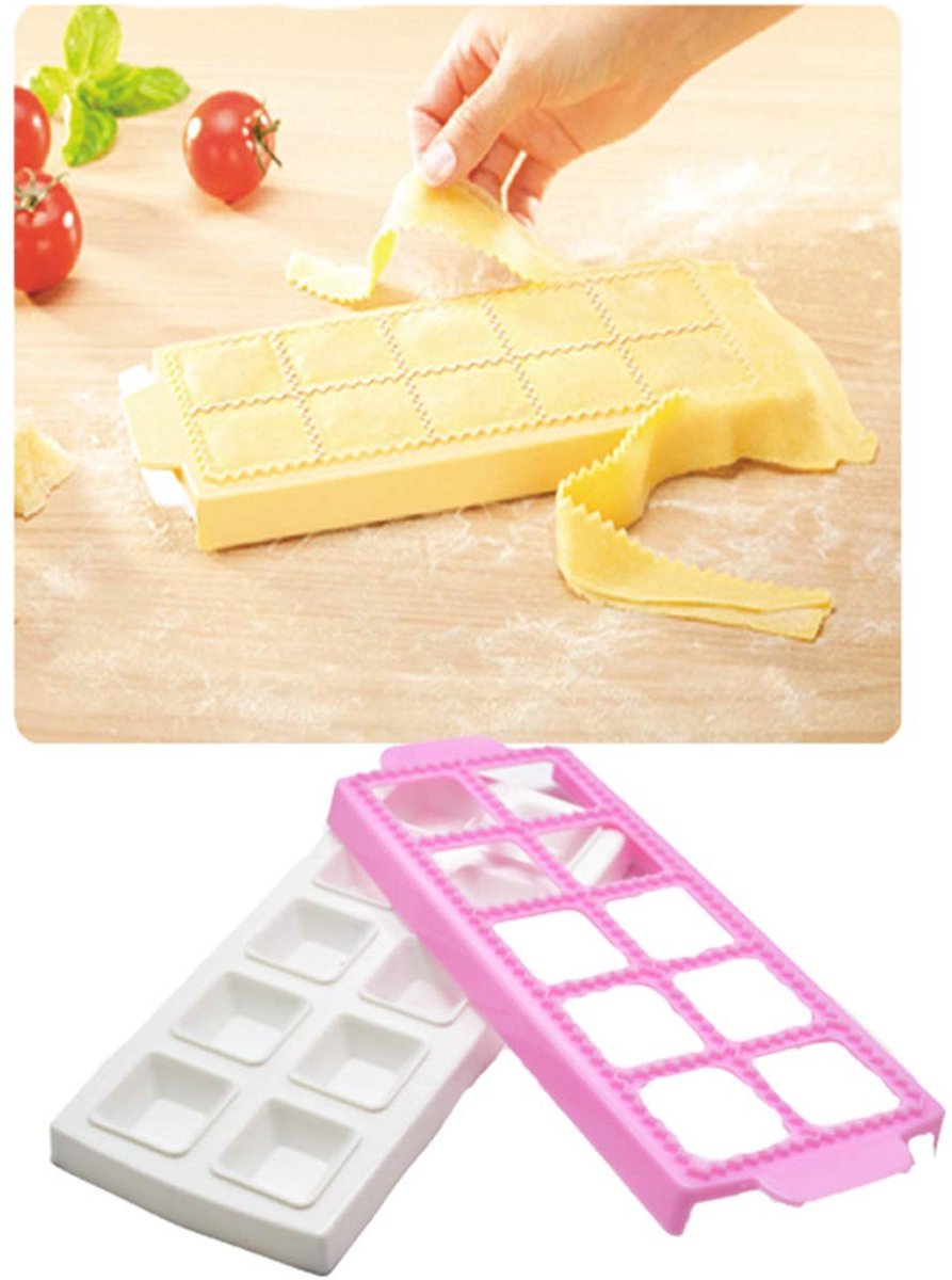 FantasyDay Anti-aanbak siliconen ravioli uitsteker set, Dumpling maker Pierogie ravioli vorm Dumpling mal Tortellini mal Ravioli stempel, Ravioli uitsteker deeggereedschap, Dumpling maker