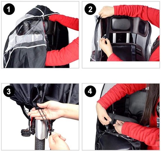 Housse De Pluie Imperméable Pour Vélo, Housse D'auvent De Siège De Vélo Pour Enfant - Auvent De Pluie Imperméable Pour Siège Enfant De Vélo - Housse