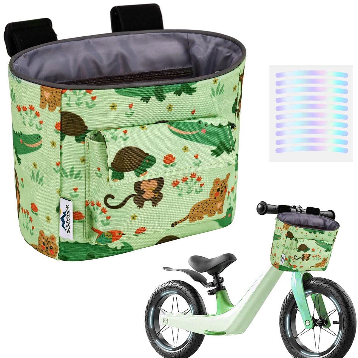 LOCAL LION stuurtas voor kinderfietsen, kinderfietsmandje voor op de fiets, kinderfietstas voor kinderfietsen, loopfietsen, driewielers, steps