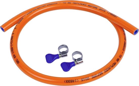 Tuyau de propane de 1,5 mètre avec 2 colliers de serrage