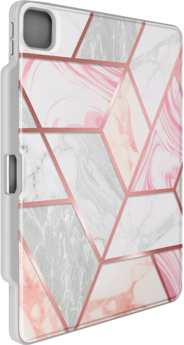 Cosmo Hoes met screen protector geschikt voor iPad Pro 13 inch (M5 2025 / M4 2024) - Marmer