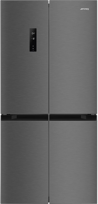 SMEG FQI48KD French Door Koelkast – 488L – No Frost – Inverter Compressor – 4 Deuren – Dark Grey Inox Look
