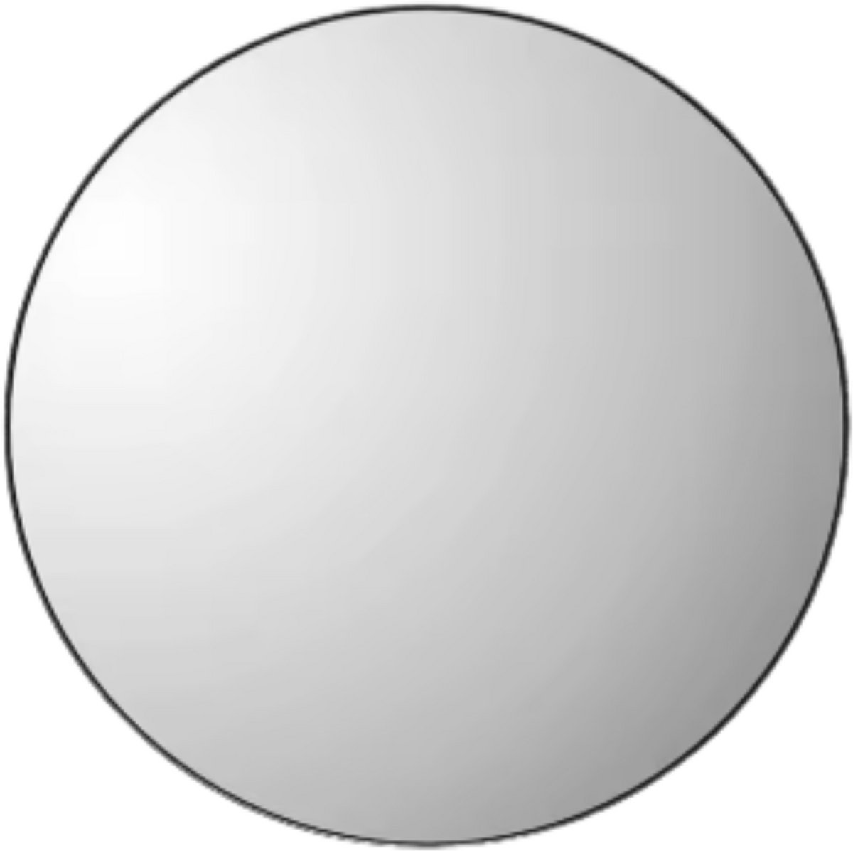 Ronde spiegel Tavien - Wandspiegel - 60x60 - Zwart - Metalen Frame - Voor Badkamer, Slaapk