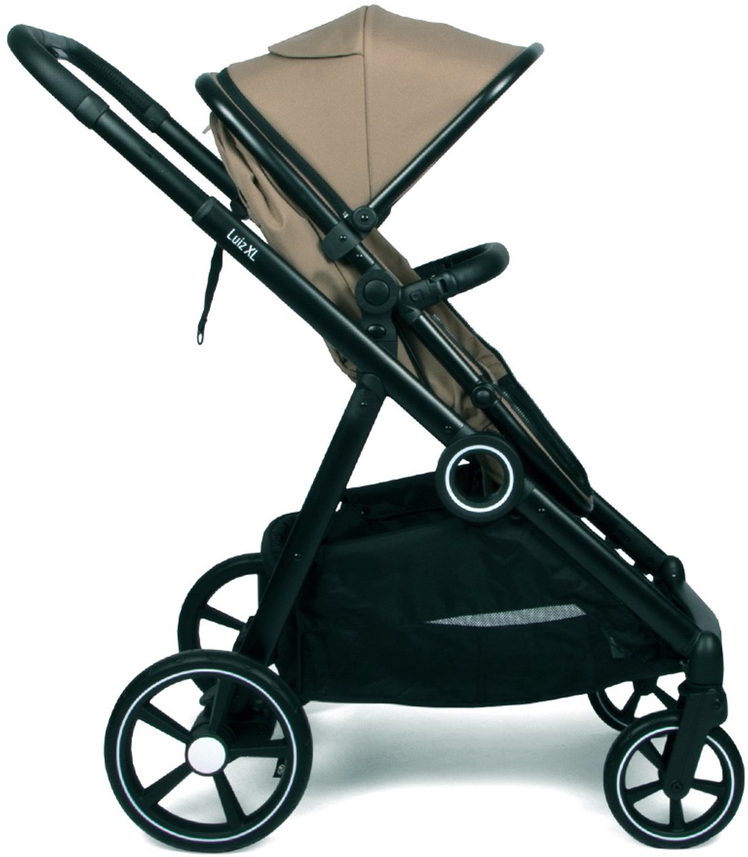 Baninni Luiz XL Duo Kinderwagen Taupe – Innovatieve Oplossing met Extra Ruime, Convertibele Zitjes van Geboorte tot 22 kg — afbeelding 4