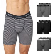 SNOCKS Boxershorts Heren - Onderbroeken Heren - Ondergoed Heren - met extra lange pijpen - Biologisch Katoen - Duurzaam Cadeau - 6 Stuks