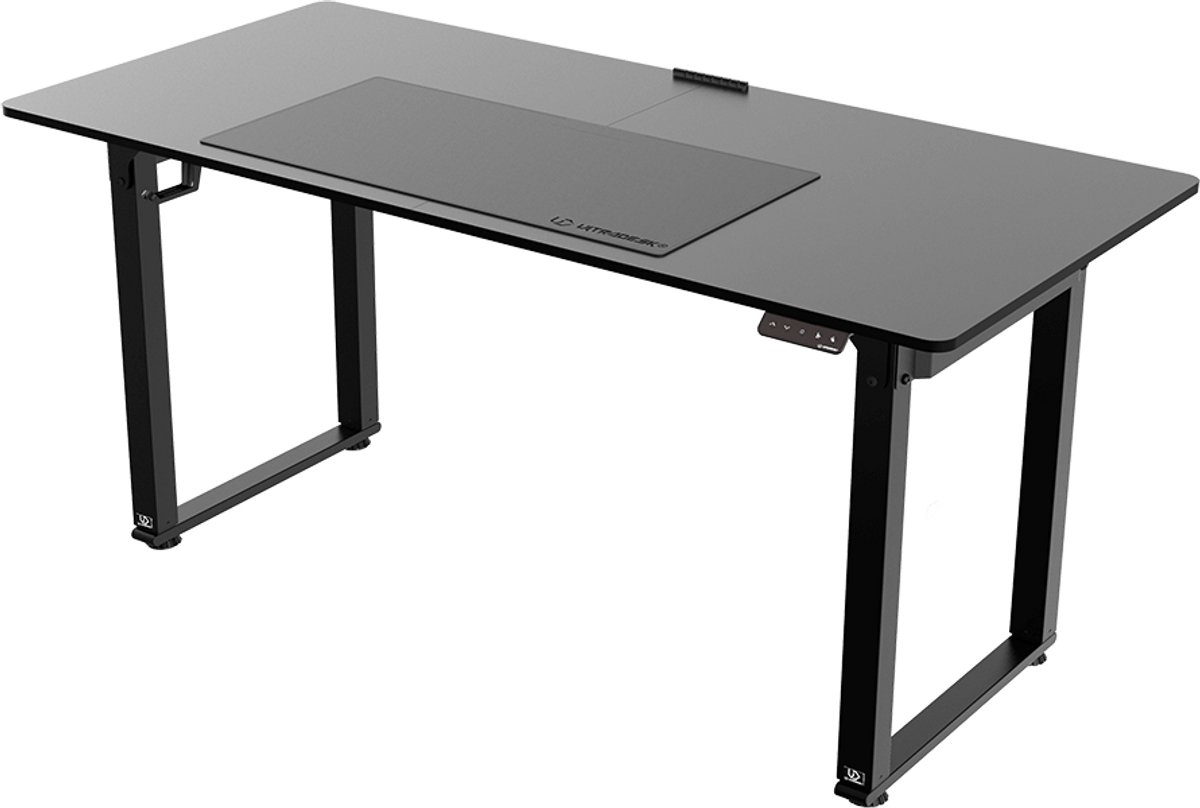 Ultradesk UPLIFT – Verstelbaar Bureau met Elektrische Hoogteverstelling – Zwart – Voor Gaming, Home Office & Kantoor – Stevig Stalen Frame & Groot Werkblad 160x75 cm