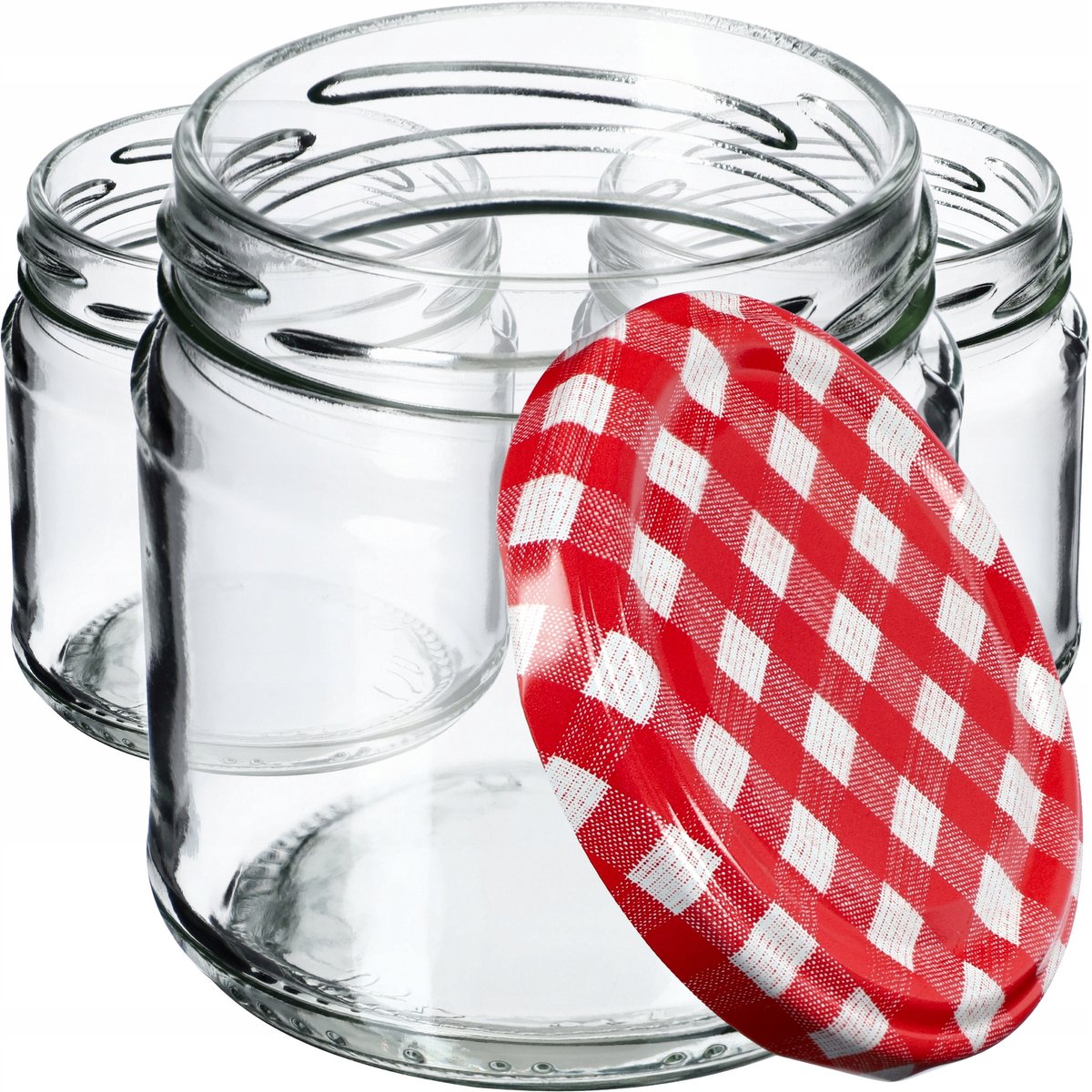 KADAX Set van 100 potten van 200 ml met schroefdeksel 66 mm – dikwandige dessertpotten, luchtdicht, vaatwasserbestendig, ideaal voor jam en