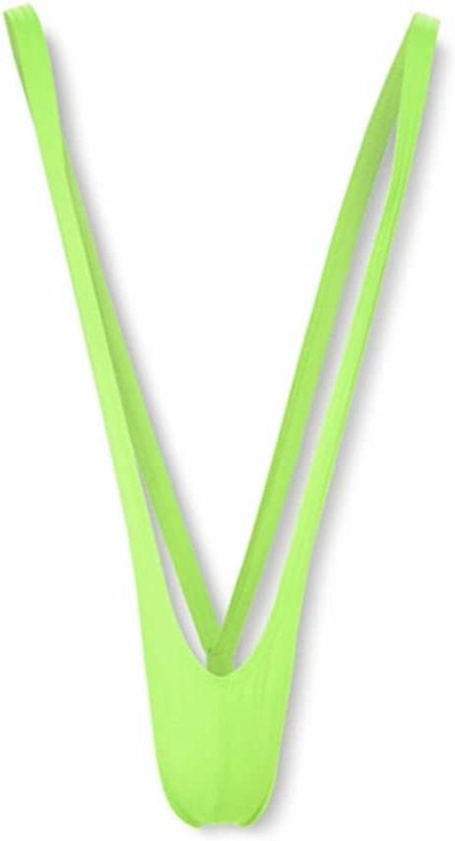 Borat Mankini voor heren - Eén maat - Groen - Grappige zwemkleding