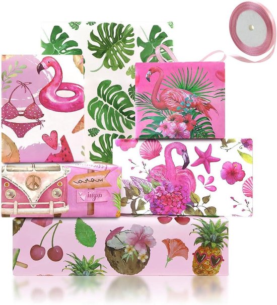 Pinata van een flamingo set met blinddoek en stok