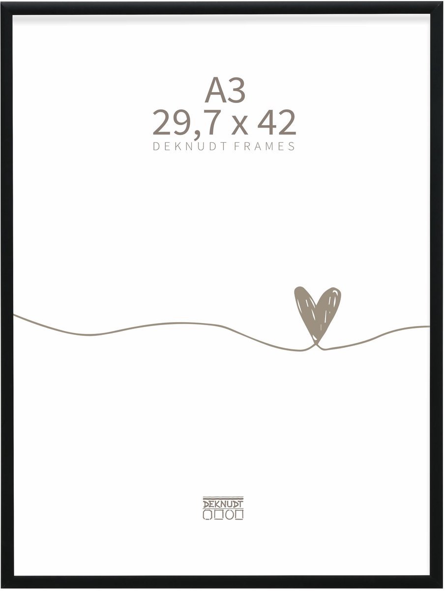 Deknudt Frames fotolijst S027K2 - smal zwart alu - A3 - 29,7x42 cm