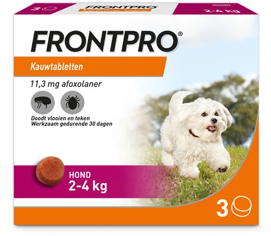 Frontpro Hond S 2-4 kg 3 tabletten