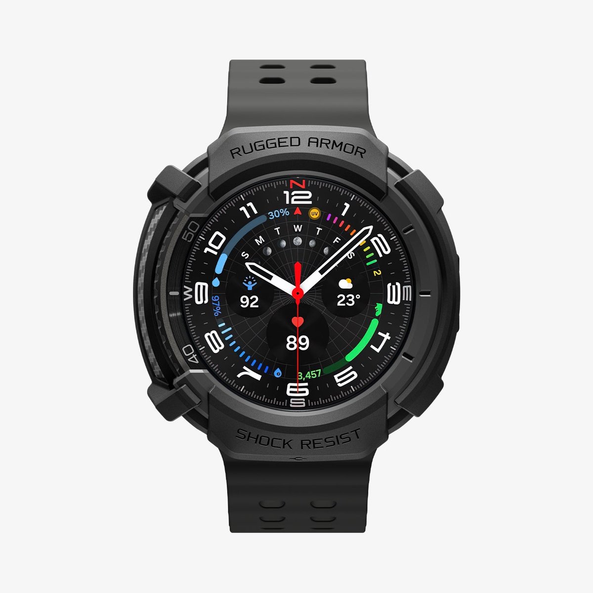 Spigen Rugged Armor Hoesje Voor Samsung Galaxy Watch 8 Classic 46Mm Bescherming