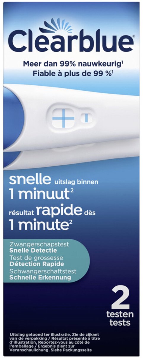 Clearblue Zwangerschapstest Snelle Detectie - Uitslag vanaf 1 Minuut - 2 Testen – foto 7