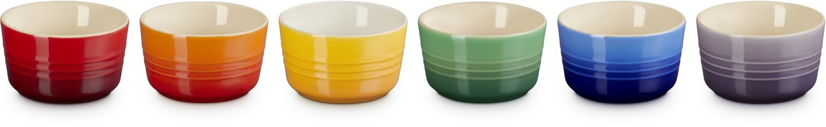Le Creuset Vancouver Ramekins 7,8cm/100 ml Regenboog Kleuren Set Van 6 — cadeau in Kookcadeaus - foto 3