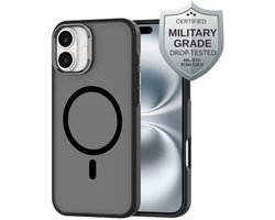 Just in Case hoesje geschikt voor iPhone 16 Plus Hoesje geschikt voor MagSafe - Military Grade Backcover - Noir