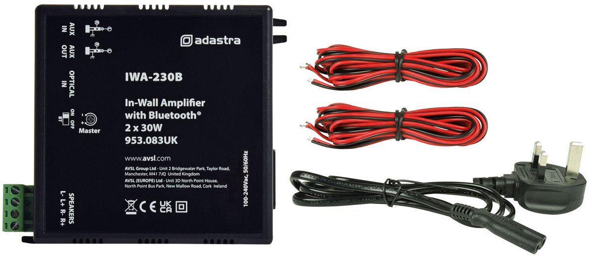 Adastra IWA230B bluetooth 5.0 stereo versterker module 2x 30W