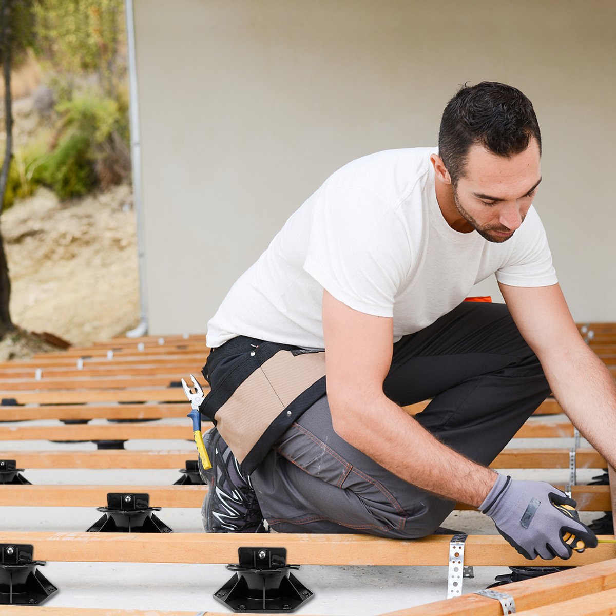 XPOtool Terrasdragers 30-delige Set – Verstelbare Ondersteuningen 33-64 Mm – Tot 2700 Kg Draagkracht – Vorstbestendig & Weerbestendig
