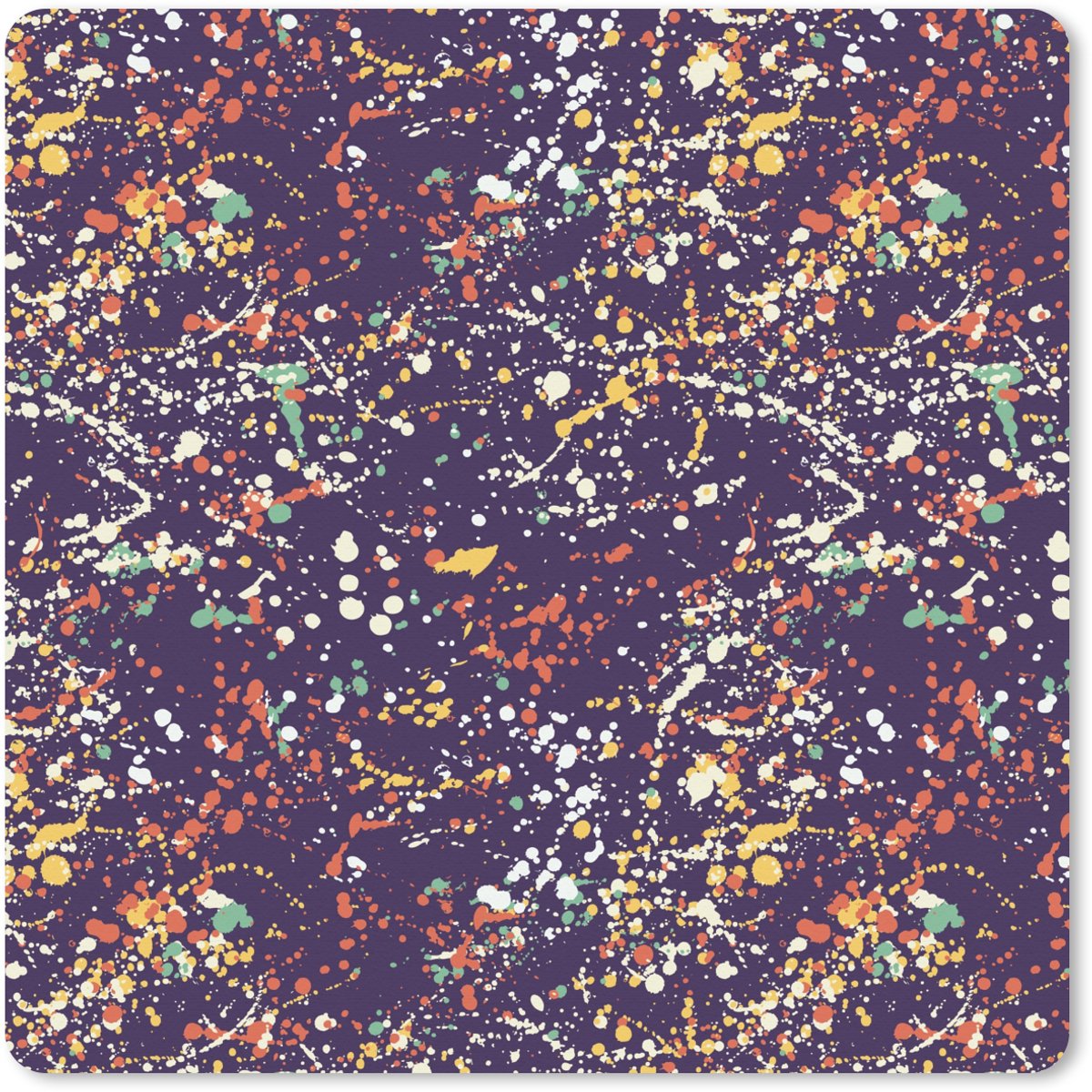 Muismat XXL 50x50 cm - Bureau onderlegger - Bureau mat Spat - Abstract - Stippen - Bureaumat - Gaming mousepad xl - Bureaulegger groot - Computer deskmat