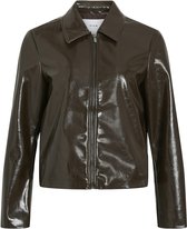Vila Jas Vishinny L/s Zipper Jacket/pb/bfs 14116090 Coffee Bean Dames Maat - 40