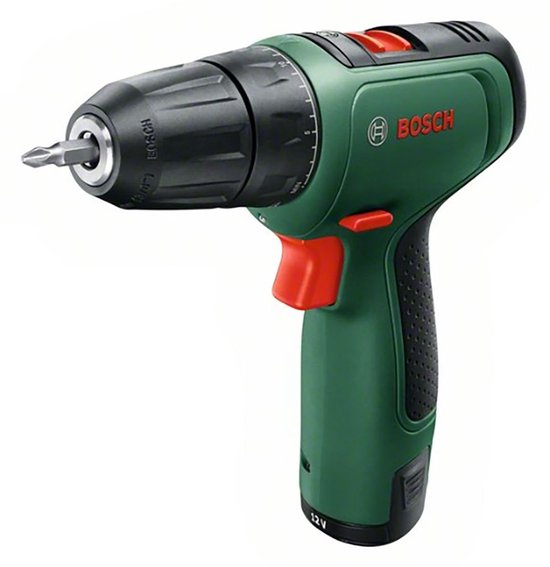Bosch EasyDrill 1200 Accuschroefboormachine  - Met dubbele schroefbit en koffer - Met 1x 12 V accu en lader
